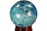Bargain- Bright Blue Apatite Sphere - Madagascar #100304-1